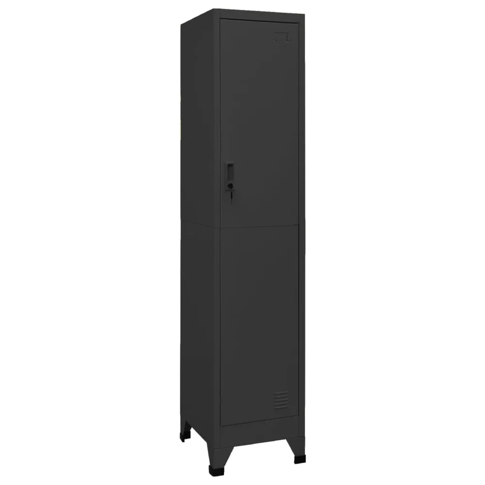 vidaXL Arkivskap antrasitt 38x45x180 cm stål v:9744528
