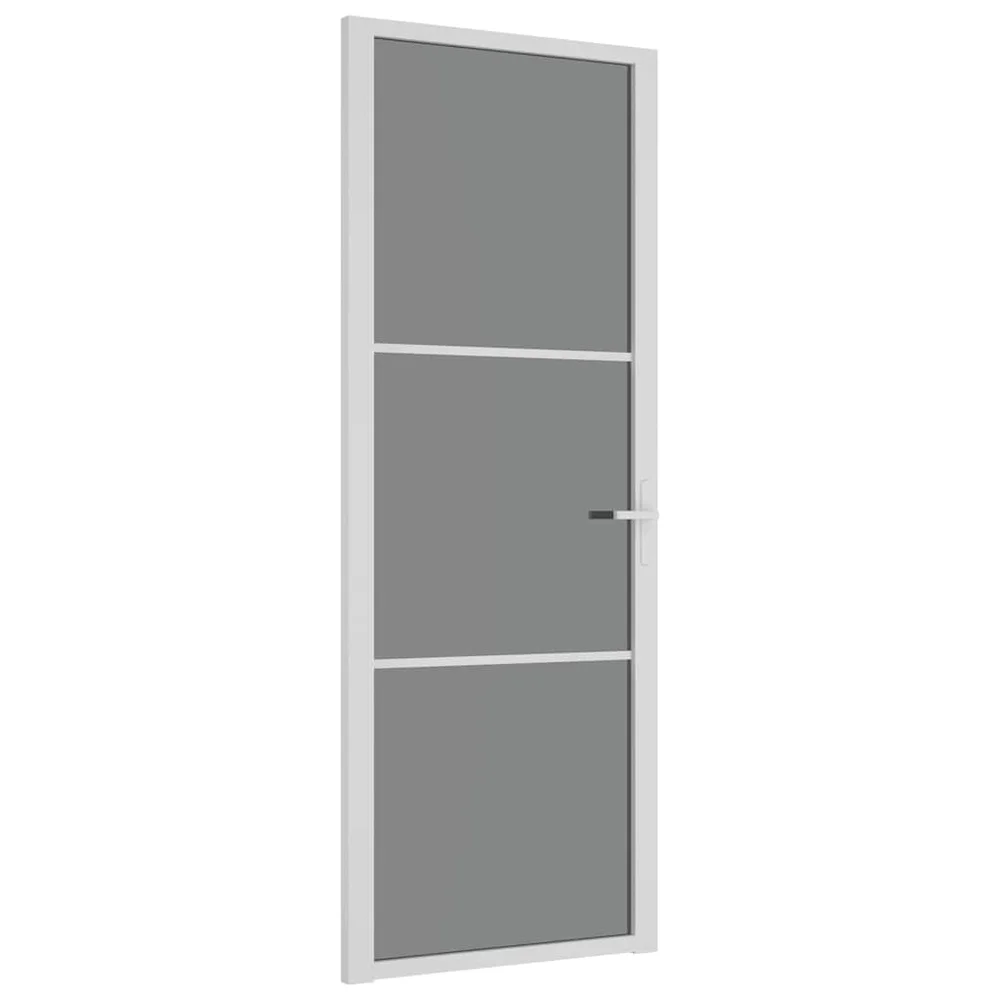 vidaXL Innerdør 76×201,5 cm hvit ESG glass og aluminium v:8828594 vidaXL Innerdør 76×201,5 cm hvit ESG glass og aluminium v:8828594