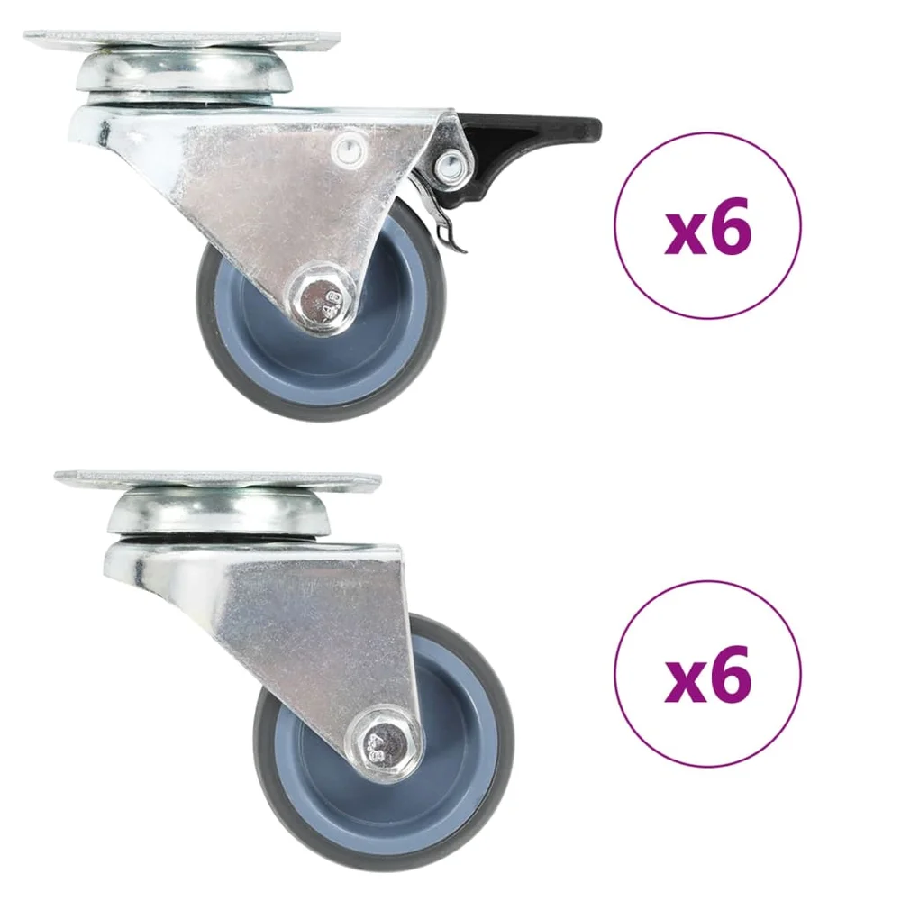 vidaXL Doble svinghjul 12 stk 50 mm v:6175176 vidaXL Doble svinghjul 12 stk 50 mm v:6175176