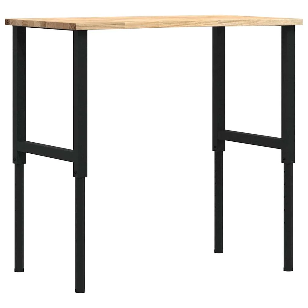 vidaXL Arbeidsbenk 100x60x(71,5-98) cm heltre eik v:7402116