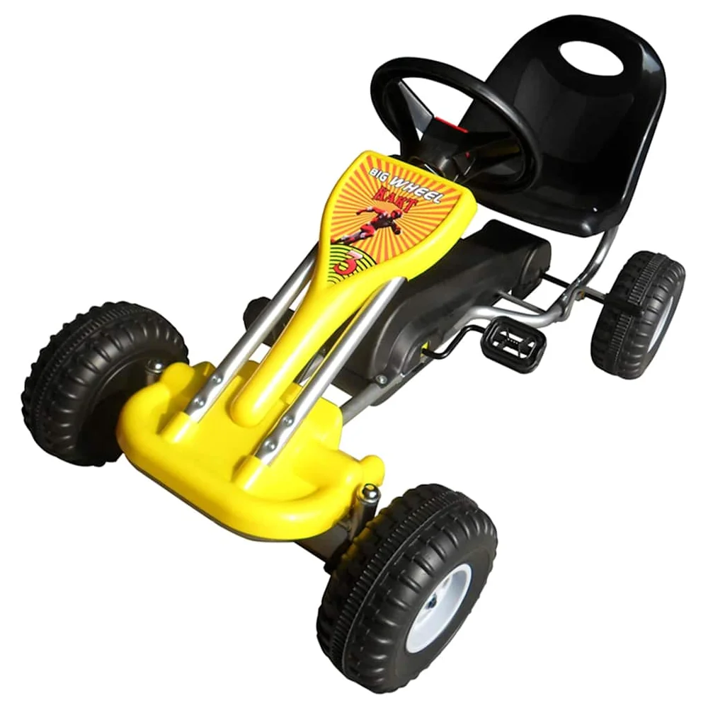 vidaXL Pedal-go-kart gul v:9058976