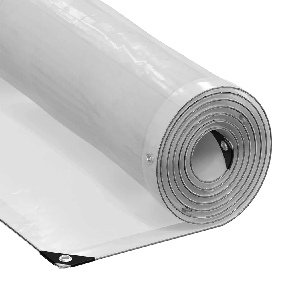 vidaXL Duk 140 gsm Gjennomsiktig 4 x 7 m PE v:876862