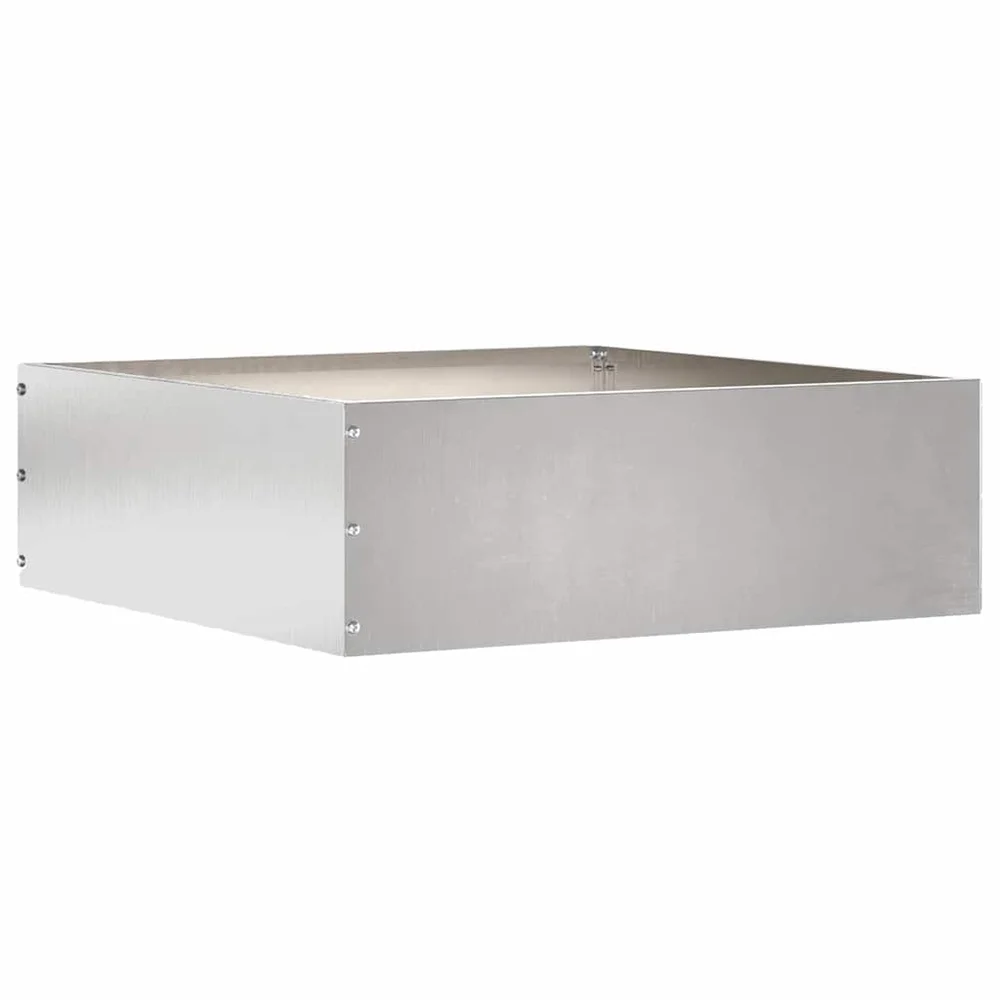 vidaXL Gjerdekant 40 x 40 x 13 cm Rustfritt stål Sølv v:8123949