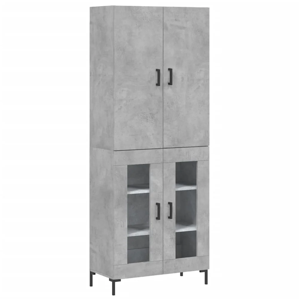 vidaXL Highboard betonggrå 69,5x34x180 cm konstruert tre v:6063147 vidaXL Highboard betonggrå 69,5x34x180 cm konstruert tre v:6063147