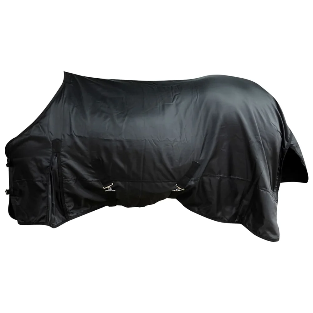 vidaXL Fleeceteppe med dobbelt lag og gjorder 125 cm, svart v:5650285 vidaXL Fleeceteppe med dobbelt lag og gjorder 125 cm, svart v:5650285