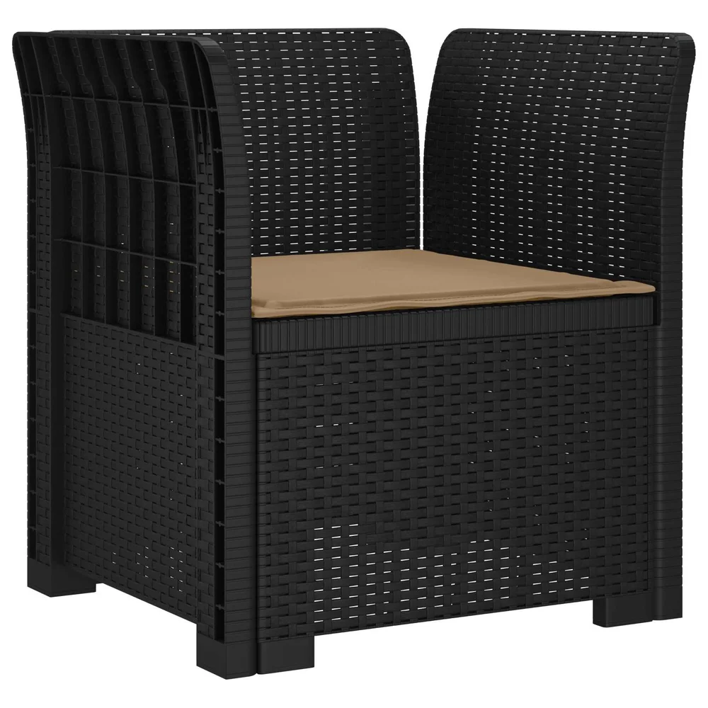 vidaXL 1-seters Stol med Pute Rattan Utseende PP Antrasitt v:5468991 vidaXL 1-seters Stol med Pute Rattan Utseende PP Antrasitt v:5468991