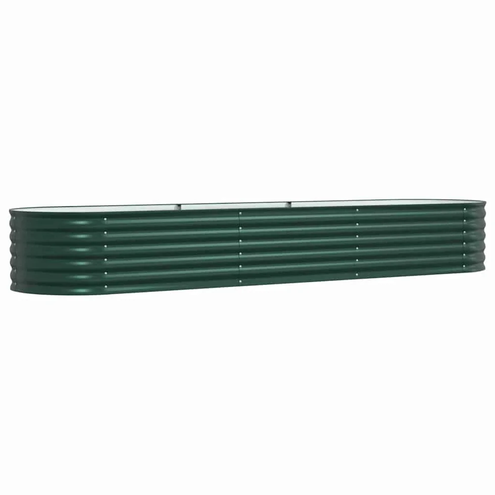 vidaXL Hevet bed Grønn 320 x 80 x 44 cm Stål v:6294821