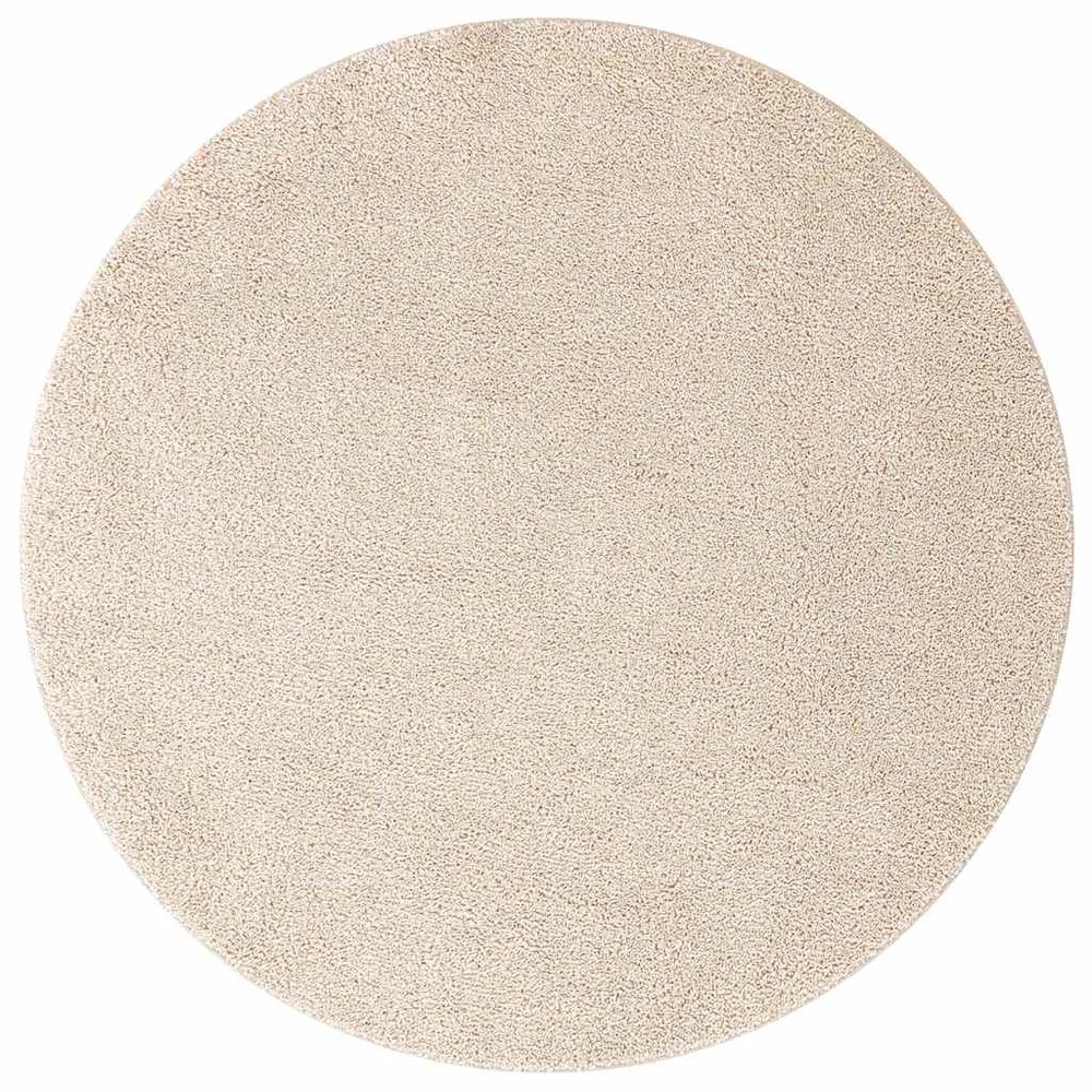 vidaXL Anti-sklisikker Shaggy Teppe Krem 90 x 90 cm PP v:5384596