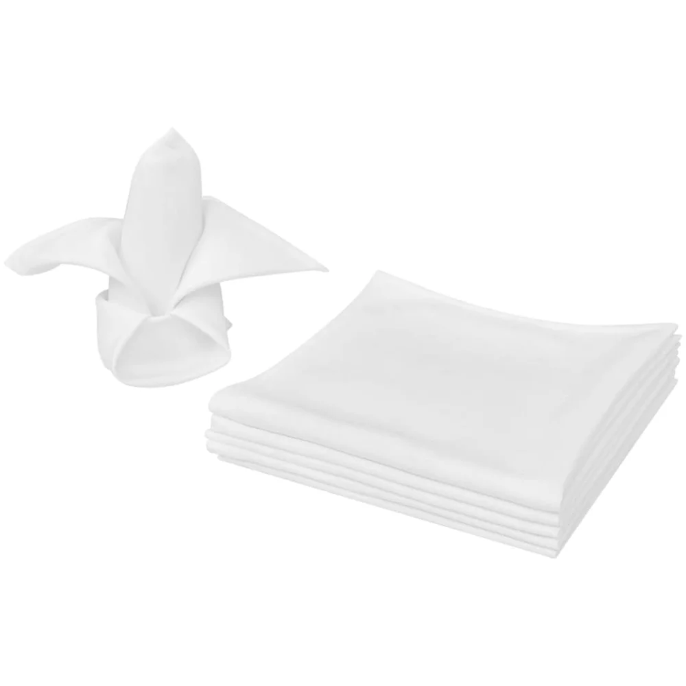 10 Middags servietter hvit 50 x 50 cm v:3320322 10 Middags servietter hvit 50 x 50 cm v:3320322