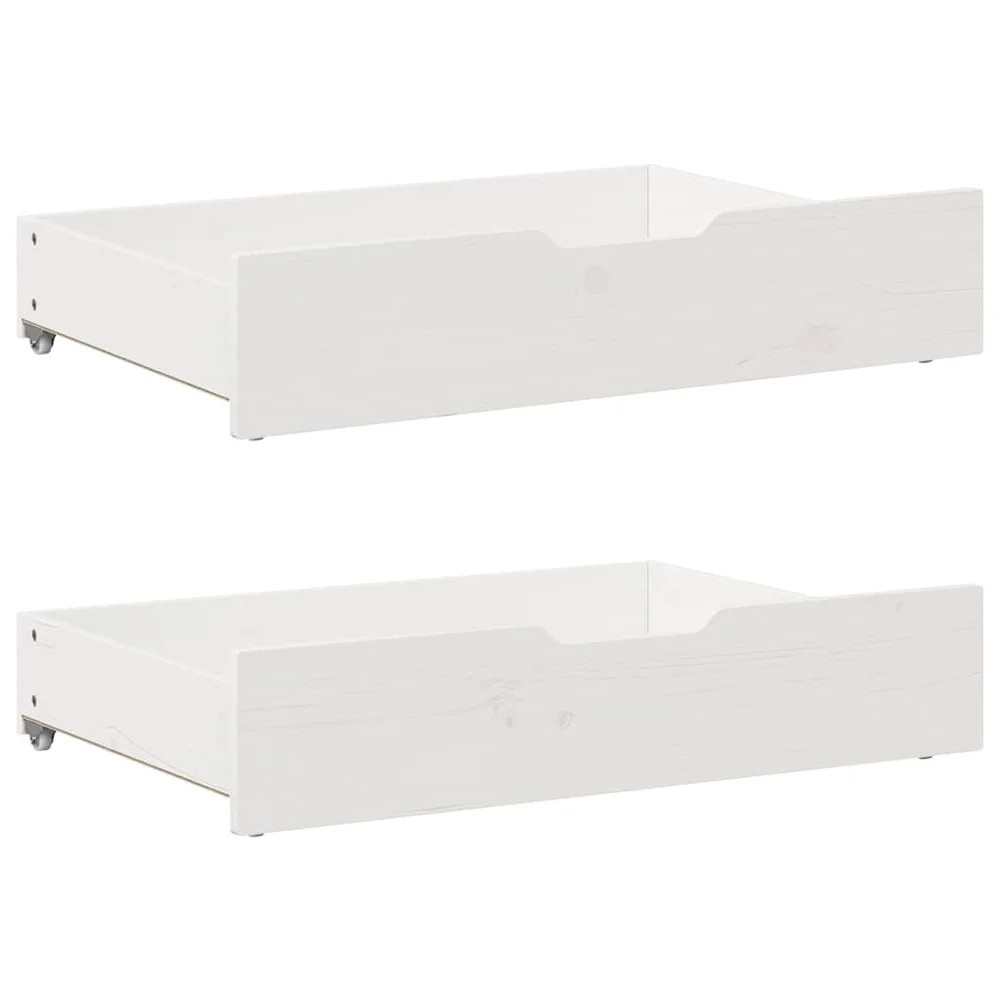 vidaXL Sengeskuffer 2 stk voksbrun 85x55x17 cm heltre furu v:1092840