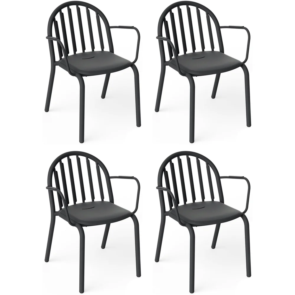 Fred's Lenestol 4-pk, Antrasitt v:9047968