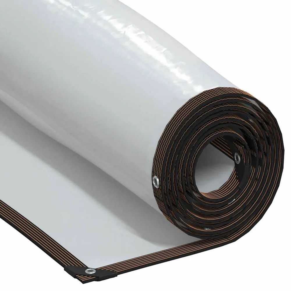 vidaXL Klar presenning med maljer 10×10 m polyetylen v:1035498