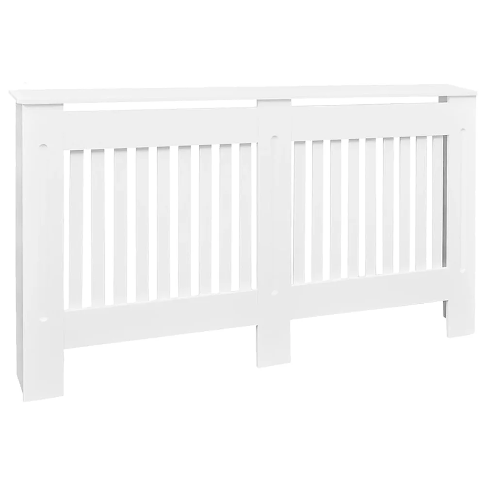 Hvit konstruert tre Radiator benk/bord varmekabinett 152 cm v:4448689 Hvit konstruert tre Radiator benk/bord varmekabinett 152 cm v:4448689