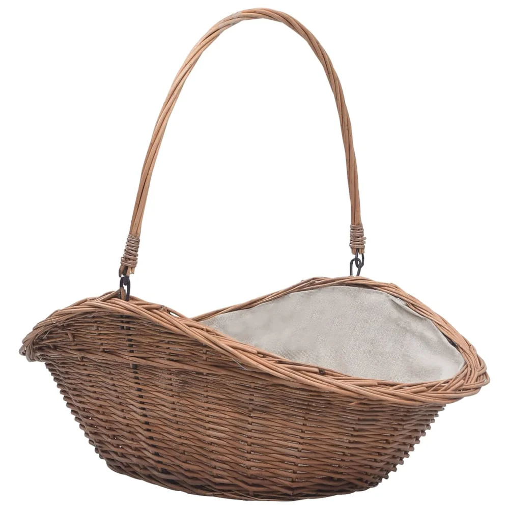 vidaXL Vedkurv med håndtak 60x44x55 cm naturlig seljetre v:5824795 vidaXL Vedkurv med håndtak 60x44x55 cm naturlig seljetre v:5824795
