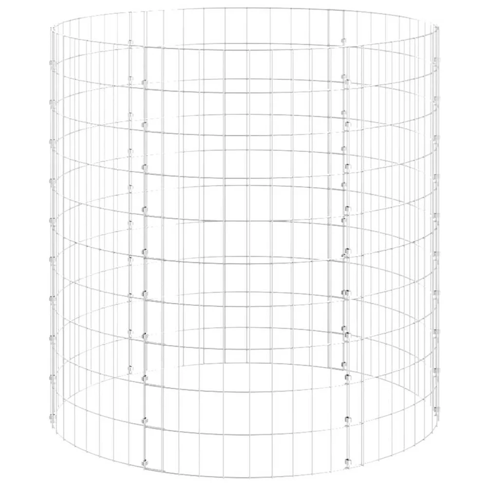 vidaXL Kompostbinge Ø100×100 cm galvanisert stål v:2244293