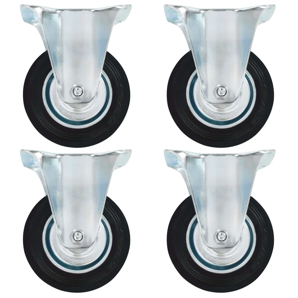 vidaXL Faste hjul 4 stk 100 mm v:6831687 vidaXL Faste hjul 4 stk 100 mm v:6831687