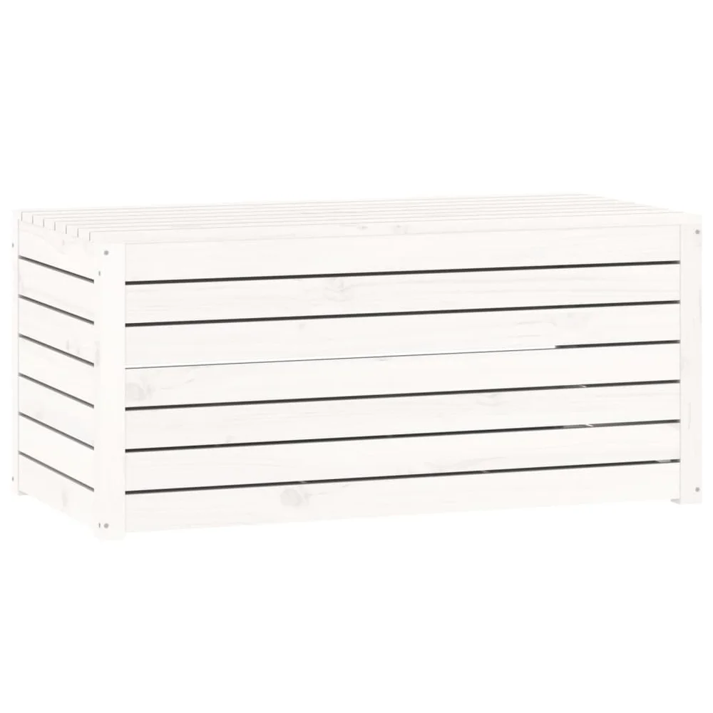 vidaXL Hagekasse hvit 101×50,5×46,5 cm heltre furu v:9084684 vidaXL Hagekasse hvit 101×50,5×46,5 cm heltre furu v:9084684
