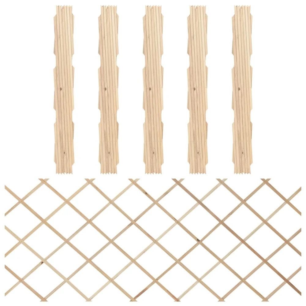 vidaXL Espaliergjerder 5 stk heltre gran 180×80 cm v:215555 vidaXL Espaliergjerder 5 stk heltre gran 180×80 cm v:215555