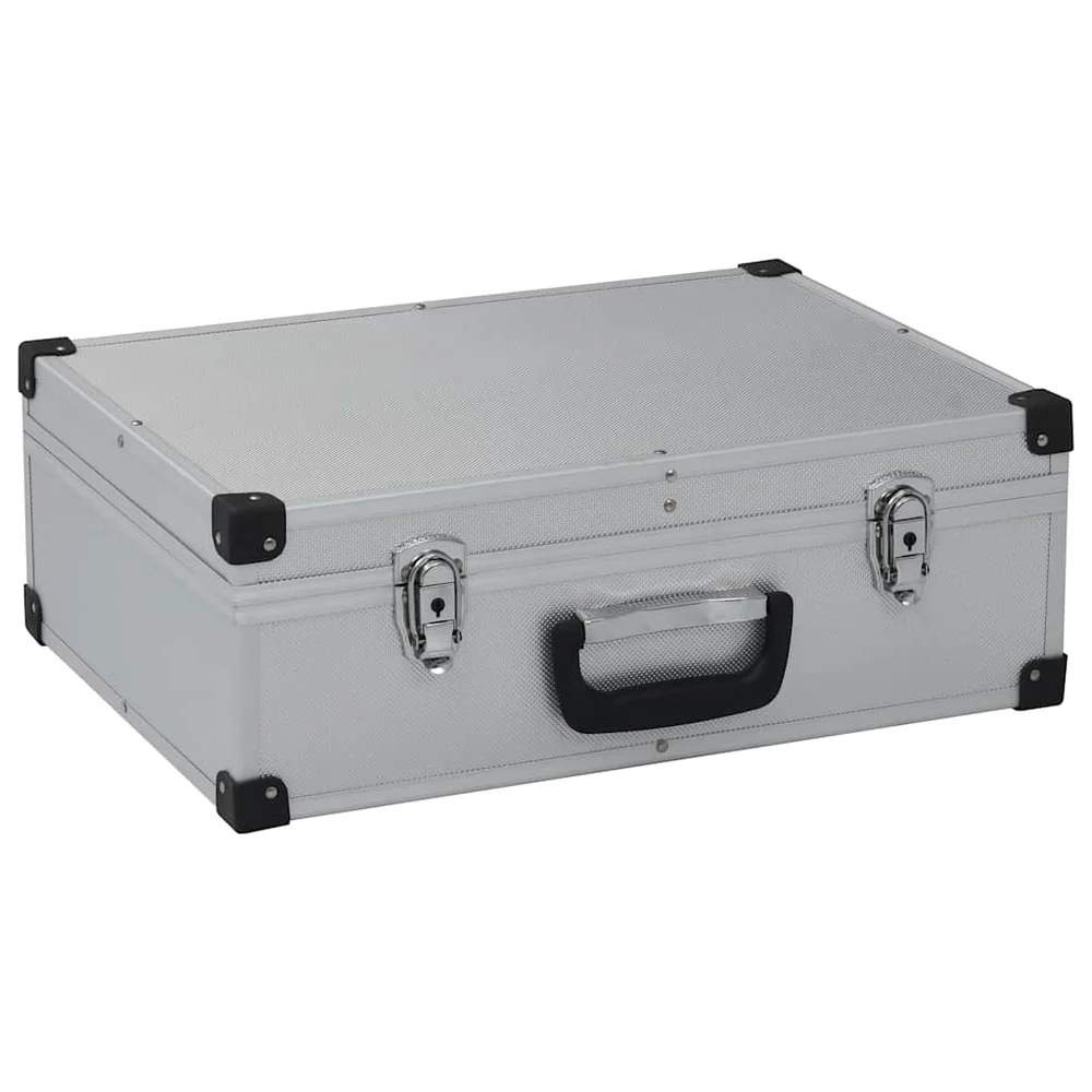 vidaXL Verktøykoffert 46x33x16 cm sølv aluminium v:8593252