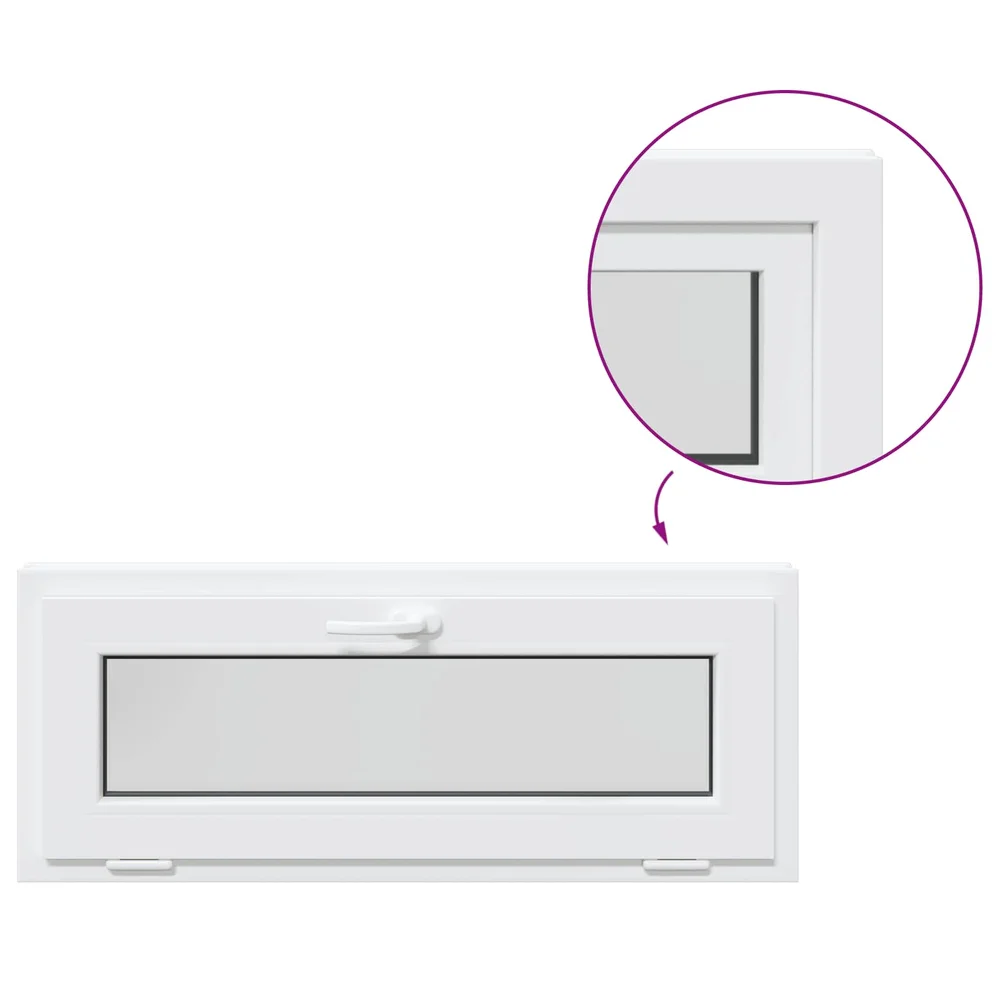 vidaXL Kjellervindu Intern Farge Hvit RISOR 110 x 45 cm v:7600397 vidaXL Kjellervindu Intern Farge Hvit RISOR 110 x 45 cm v:7600397