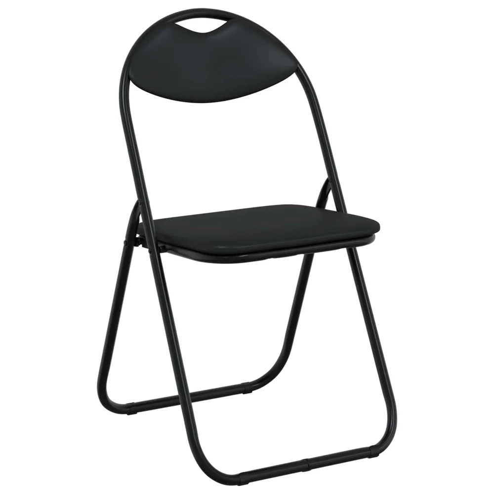 vidaXL Sammenleggbart stol 8 stk. Kunstlær Svart 48 x 43,5 x 81 cm v:2203264 vidaXL Sammenleggbart stol 8 stk. Kunstlær Svart 48 x 43,5 x 81 cm v:2203264