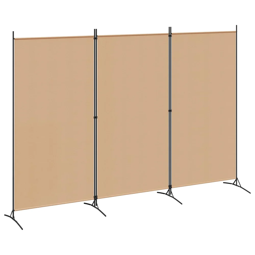 vidaXL 3-panel romdeler Beige 260 x 180 cm Stoff v:9284656 vidaXL 3-panel romdeler Beige 260 x 180 cm Stoff v:9284656