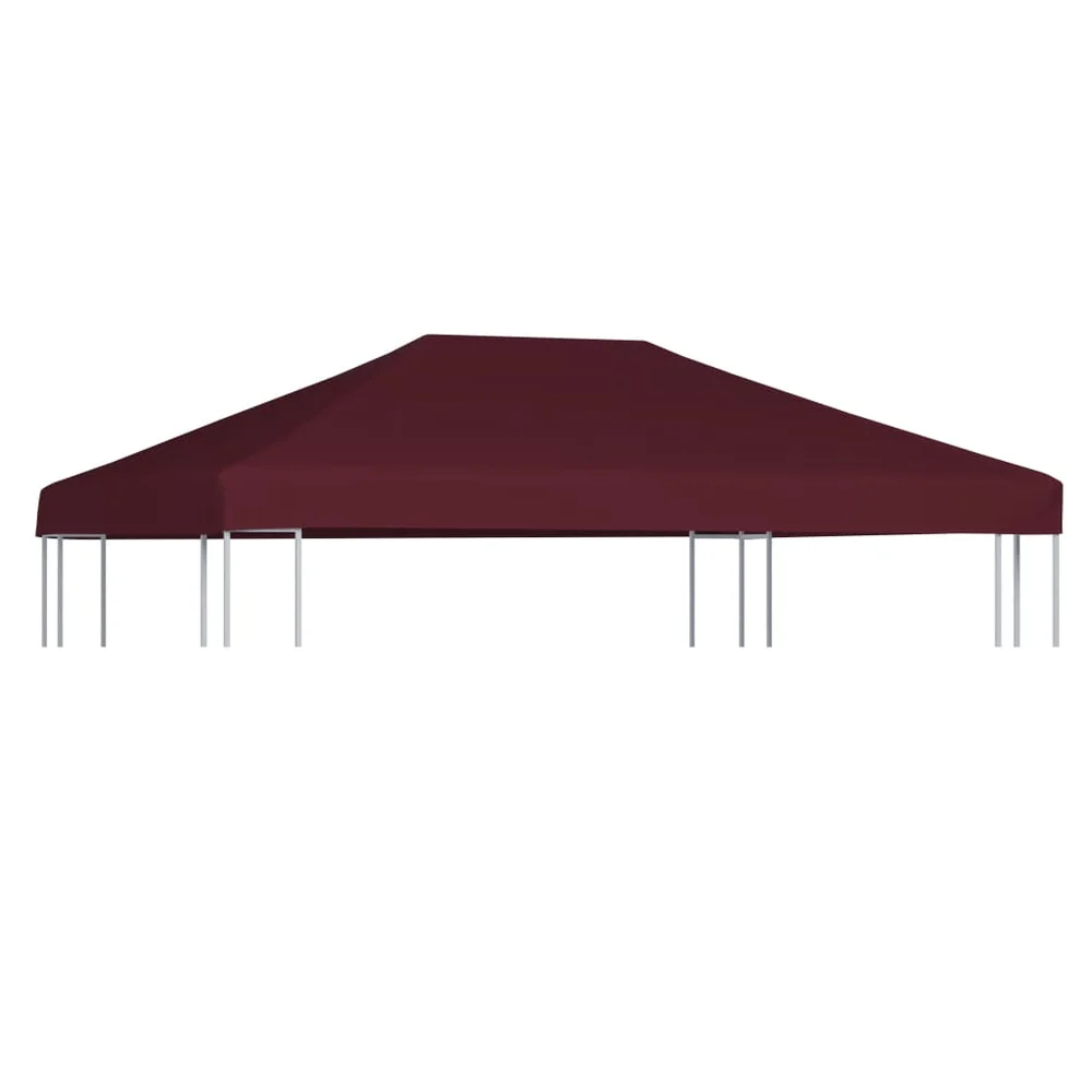 vidaXL Toppduk til paviljong 310 g/m² 3x4 m vinrød v:4877237