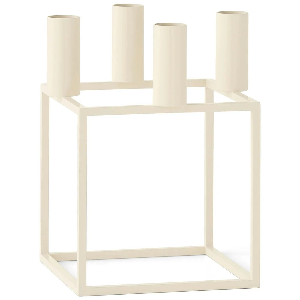 Kubus 4 Lysestake, Ivory v:4641083 Kubus 4 Lysestake, Ivory v:4641083