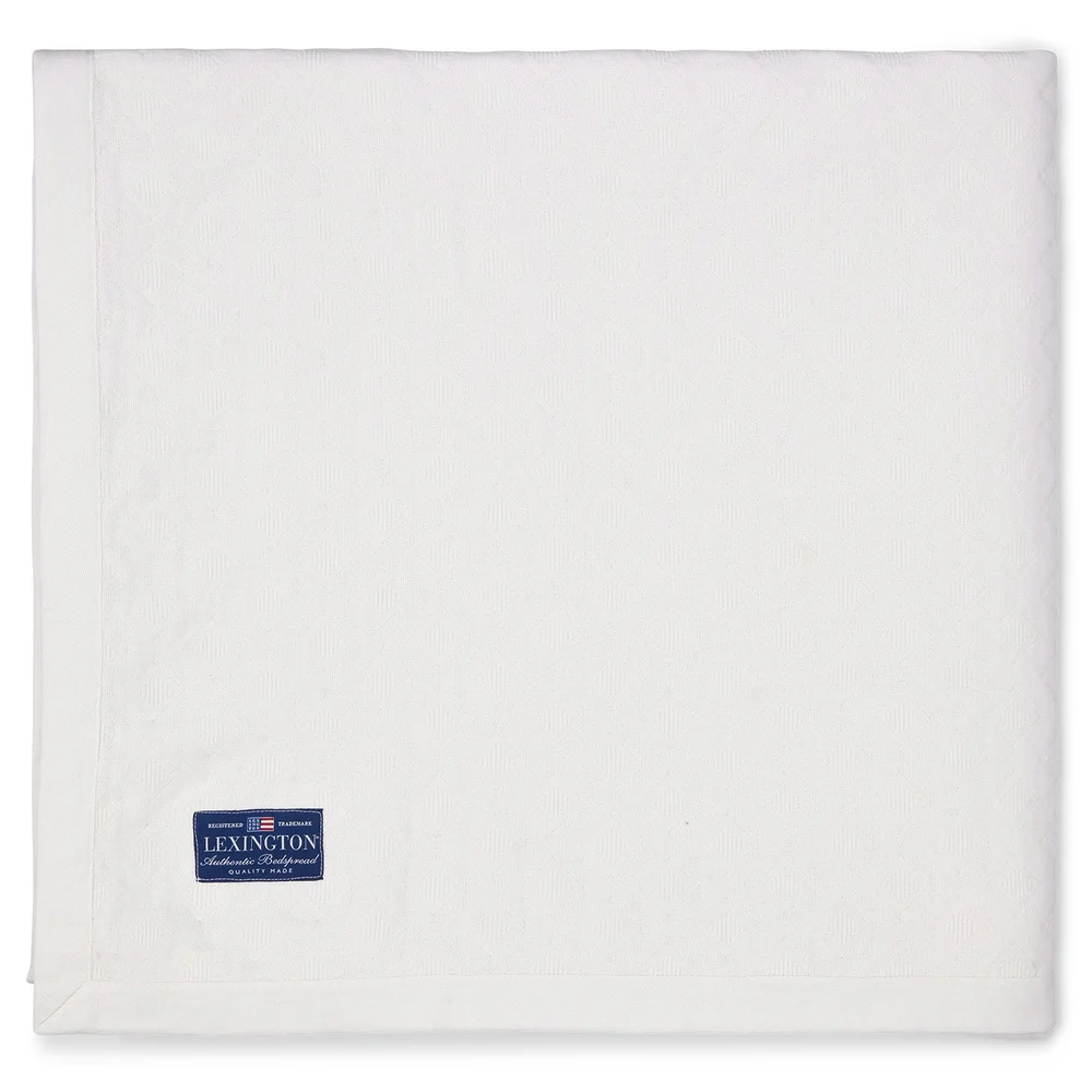 Diamond Jacquard Sengeteppe 160×240 cm, Hvit v:9227291