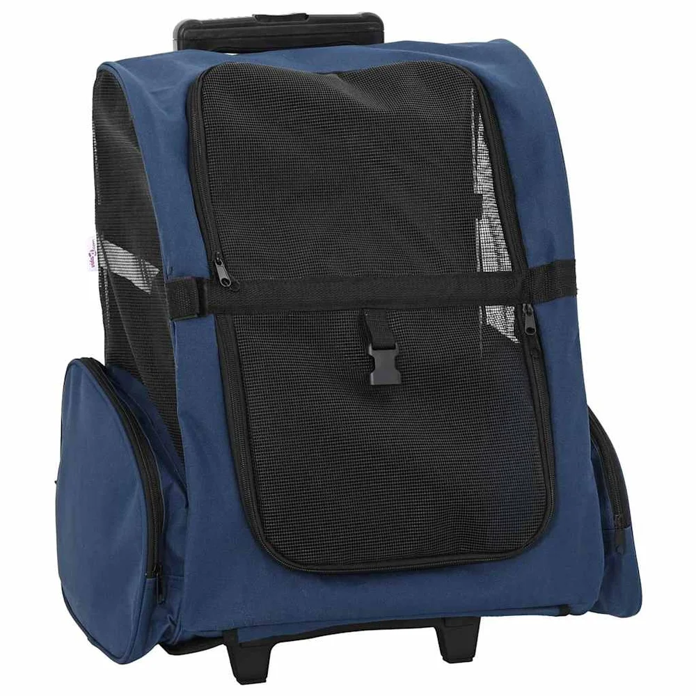 vidaXL Dyrevogn 3-i-1-design blå 48x32x(57-106) cm oxfordstoff v:8846413 vidaXL Dyrevogn 3-i-1-design blå 48x32x(57-106) cm oxfordstoff v:8846413