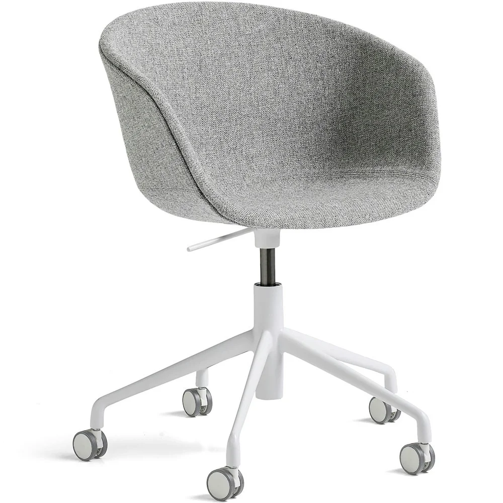 AAC53 Stol 5 star swivel, Hvit / Hallingdal Grey v:6762902