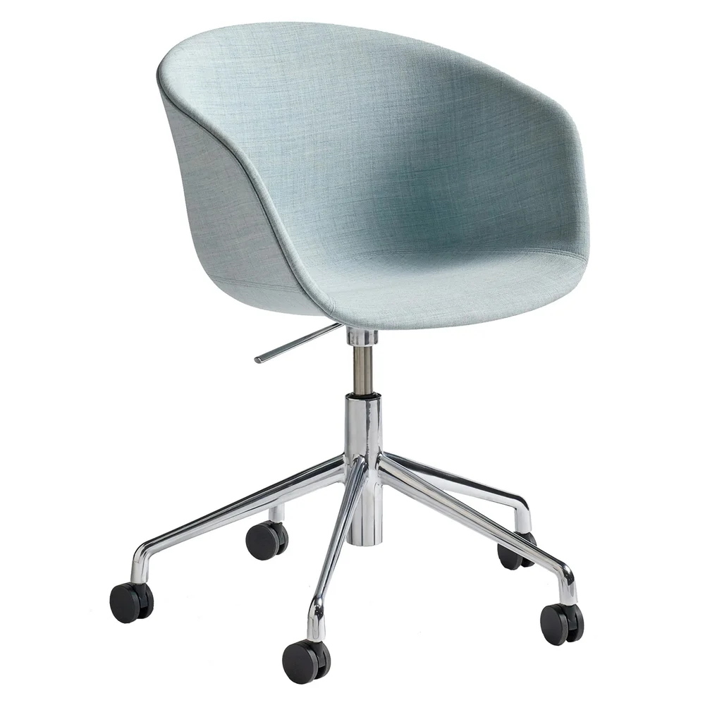 AAC53 Stol 5 star swivel, Aluminium / Lyseblå v:5321738