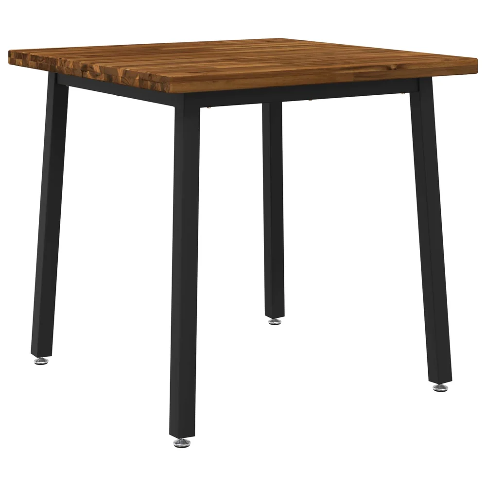 vidaXL 70 x 70 x 75 cm Solid akasietre Naturlig og svart Torget v:2727921 vidaXL 70 x 70 x 75 cm Solid akasietre Naturlig og svart Torget v:2727921