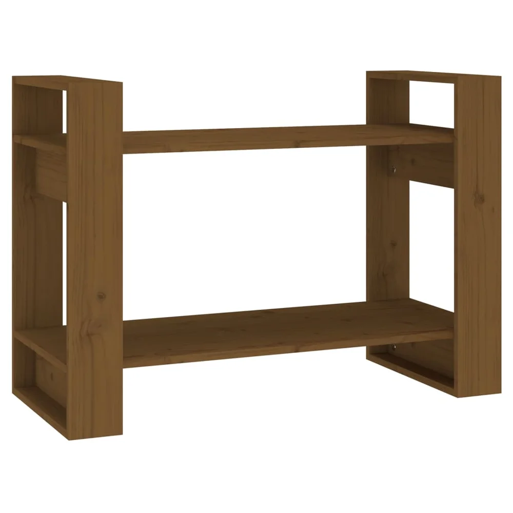 vidaXL Bokhylle/romdeler honningbrun 80x35x56,5 cm heltre v:7075571