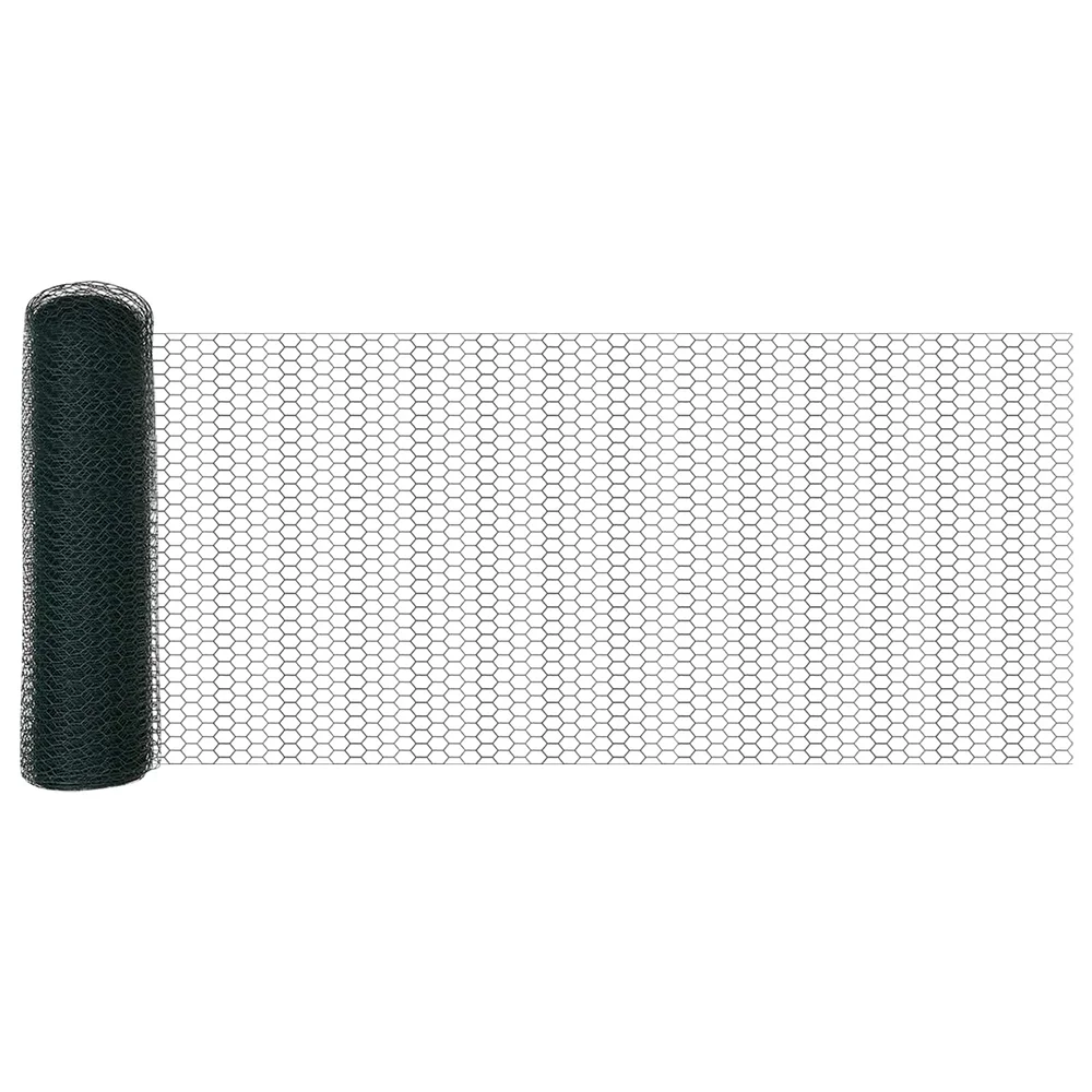 vidaXL Sekskantet gjerde 0,6 x 10 m PVC Grønn v:4013386