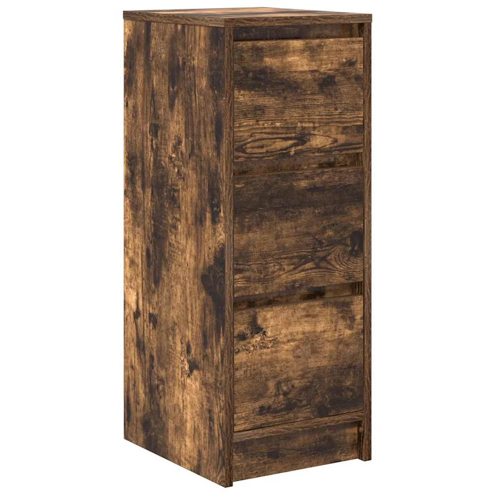 vidaXL Skjenk røkt eik 29,5x34x76 cm konstruert tre v:5034746