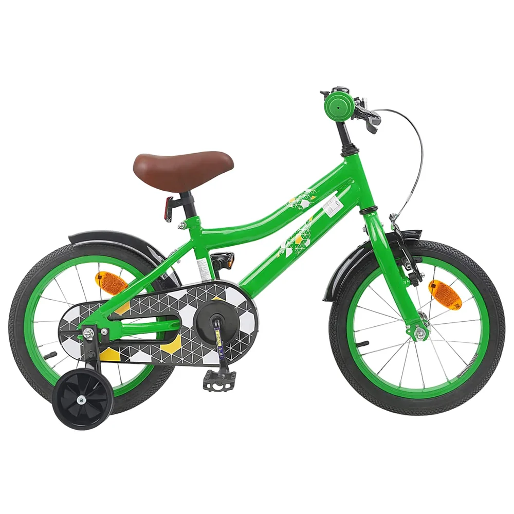 vidaXL Barnesykkel 12 Tommer for 2-4 år gammel Grønn v:5182932 vidaXL Barnesykkel 12 Tommer for 2-4 år gammel Grønn v:5182932