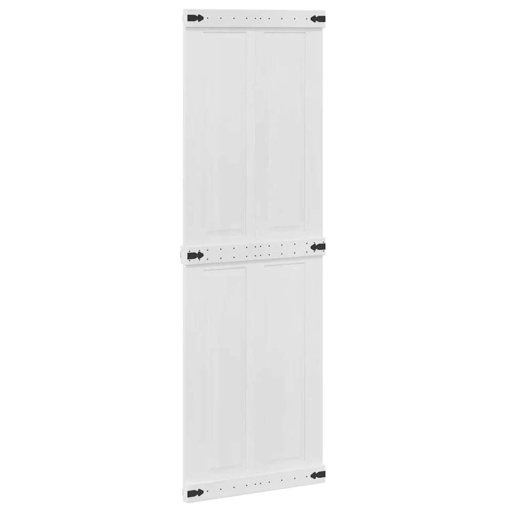 vidaXL Låvedør CORONA 70 x 210 cm Heltre furu Hvit v:1859362
