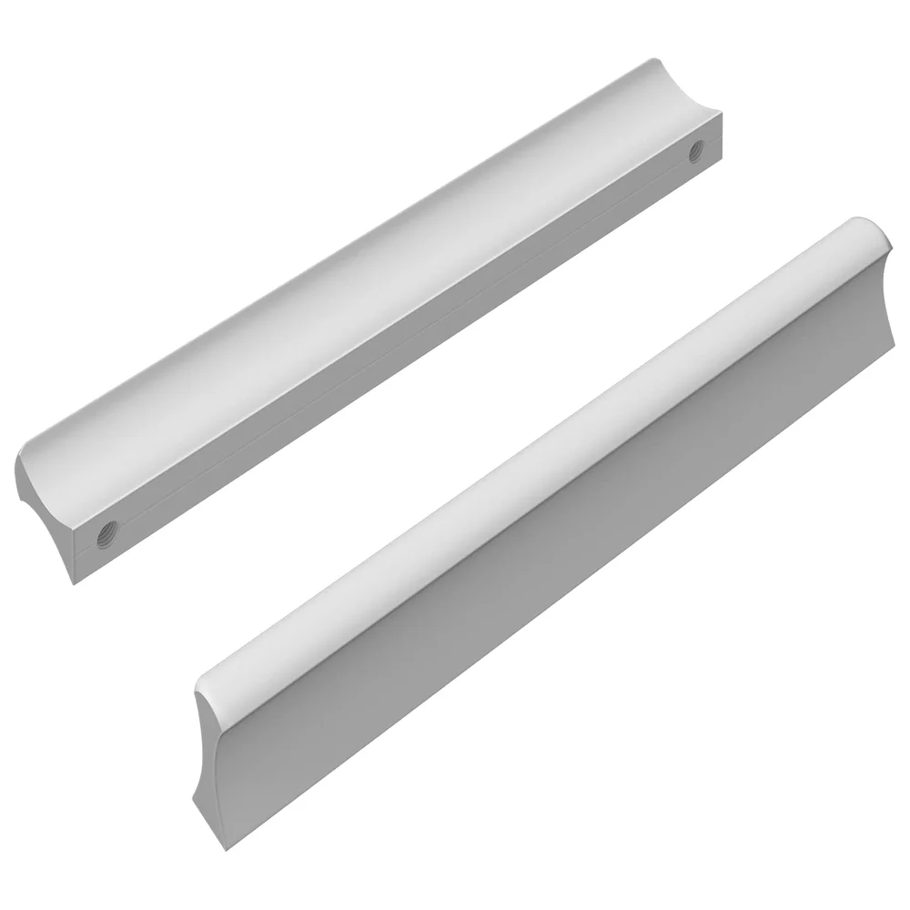 vidaXL Håndtak Ensfarget 2 stk. sølv 105,7 x 7,4 x 15,5 mm Aluminium v:5027465
