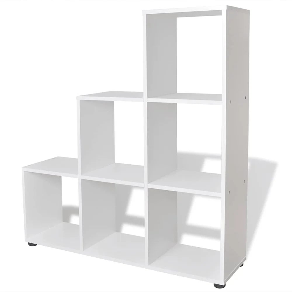 vidaXL Bokhylle 107 cm hvit v:4369608