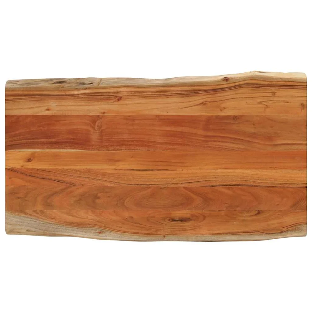 vidaXL Bordplate 100x60x3,8 cm rektangulær heltre akasie naturlig kant v:6066846