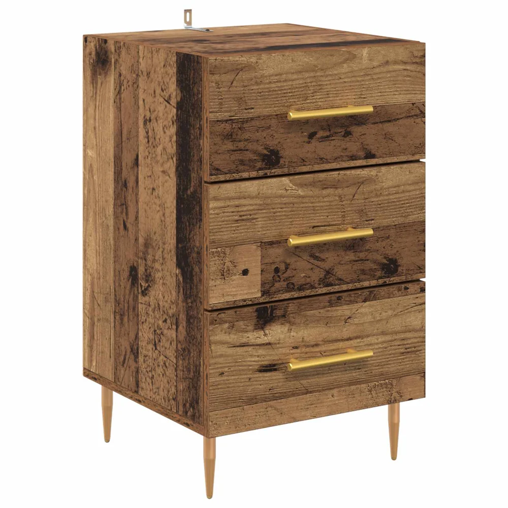 vidaXL Nattbordskap Gammelt tre 40 x 40 x 66 cm Konstruert tre v:7984524