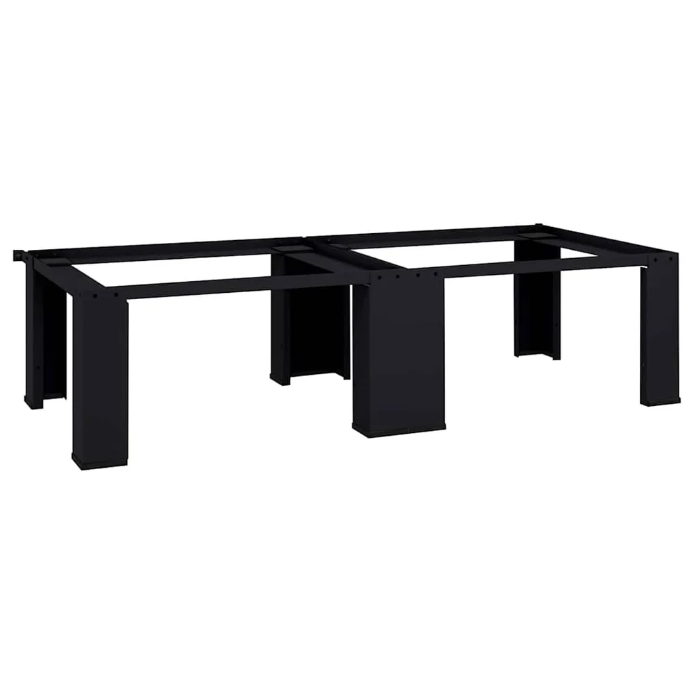 vidaXL Vaskemaskin Pedestal 2 stk. Svart 127 x 54,5 x 32,5 cm Stål v:665509