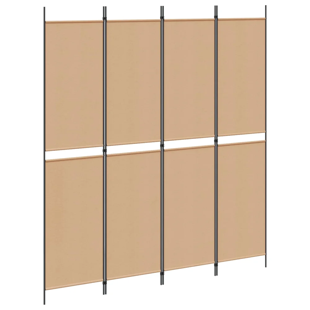 vidaXL 4-panel romdeler Beige 200 x 220 cm Stoff v:4388659 vidaXL 4-panel romdeler Beige 200 x 220 cm Stoff v:4388659