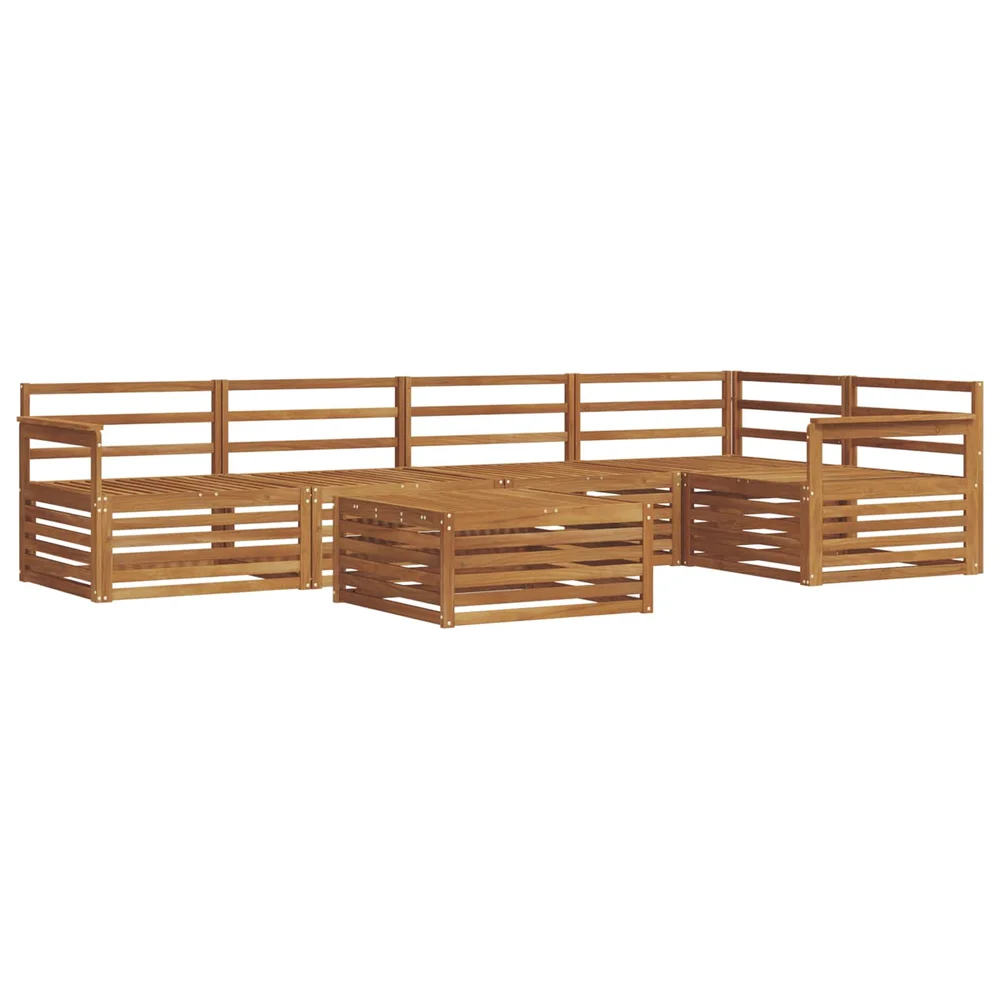 vidaXL Utendørs sofa-sett 6 stk. Naturlig v:7474530
