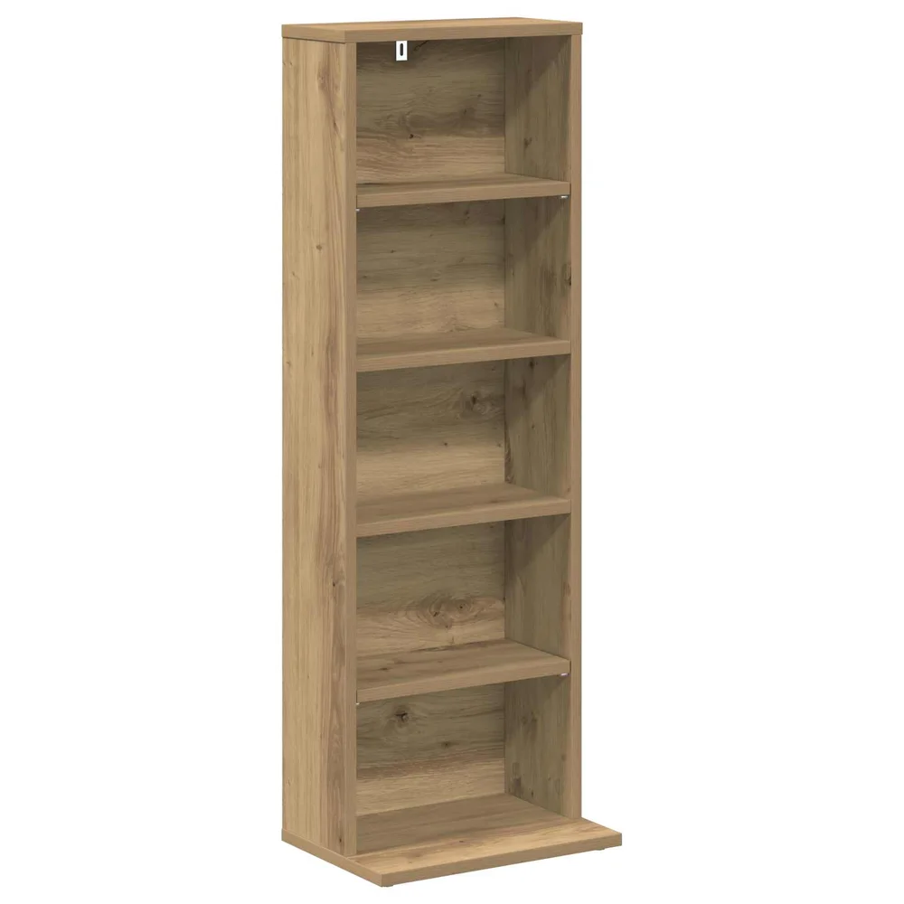 vidaXL CD skap Artisan eik 33 x 23,5 x 97,5 cm Konstruert tre v:4448421 vidaXL CD skap Artisan eik 33 x 23,5 x 97,5 cm Konstruert tre v:4448421