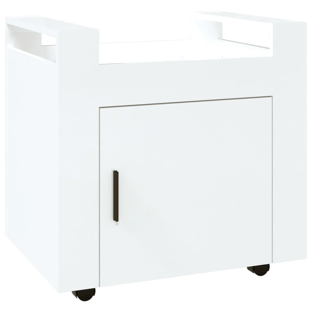vidaXL Tralle til skrivebord høyglans hvit 60x45x60 cm konstruert tre v:1198296