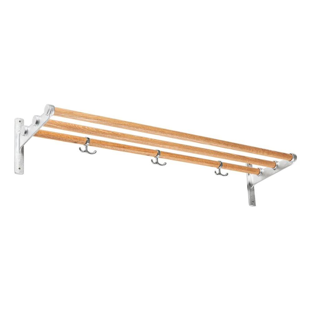Nostalgi Hattehylle / Skohylle 100 cm, Aluminium / Eik v:771184 Nostalgi Hattehylle / Skohylle 100 cm, Aluminium / Eik v:771184