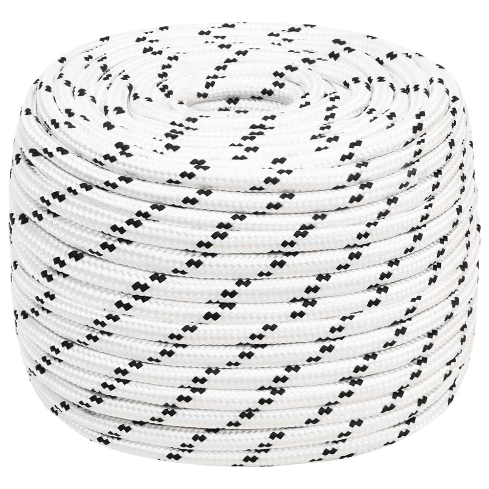 vidaXL Allsidig brukstau 14 mm 25 m Hvit Polyester v:7859659