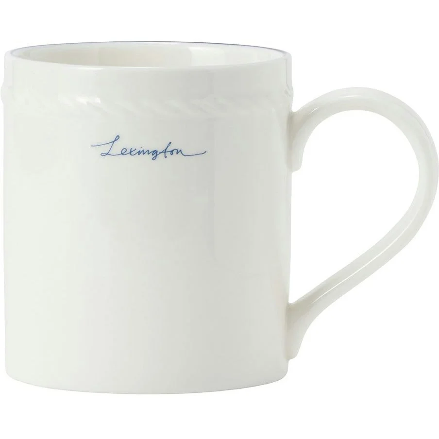 Lexington Porcelain Krus 8 cm, Hvit / Mørkeblå v:9000817